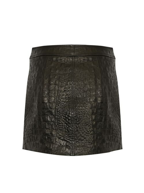 Mini gonna in pelle con stampa cocco Elisabetta Franchi | GP08Z58E2110